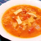 エリンギとキャベツのトマトスープ
